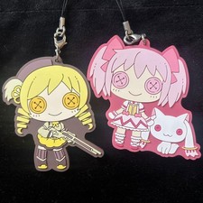 Puella Magi Madoka Magica Rubber Strap Set Madoka Mami Keychains