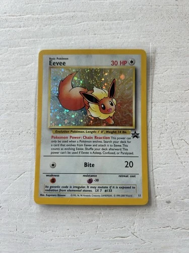 Pokémon Eevee Black Star Holo Promo Card #11 1999