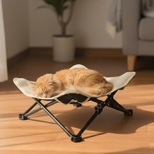 Foldable Sisal Cat Scratcher Bed Pad Raised Metal Frame Elevated Hammock Chair