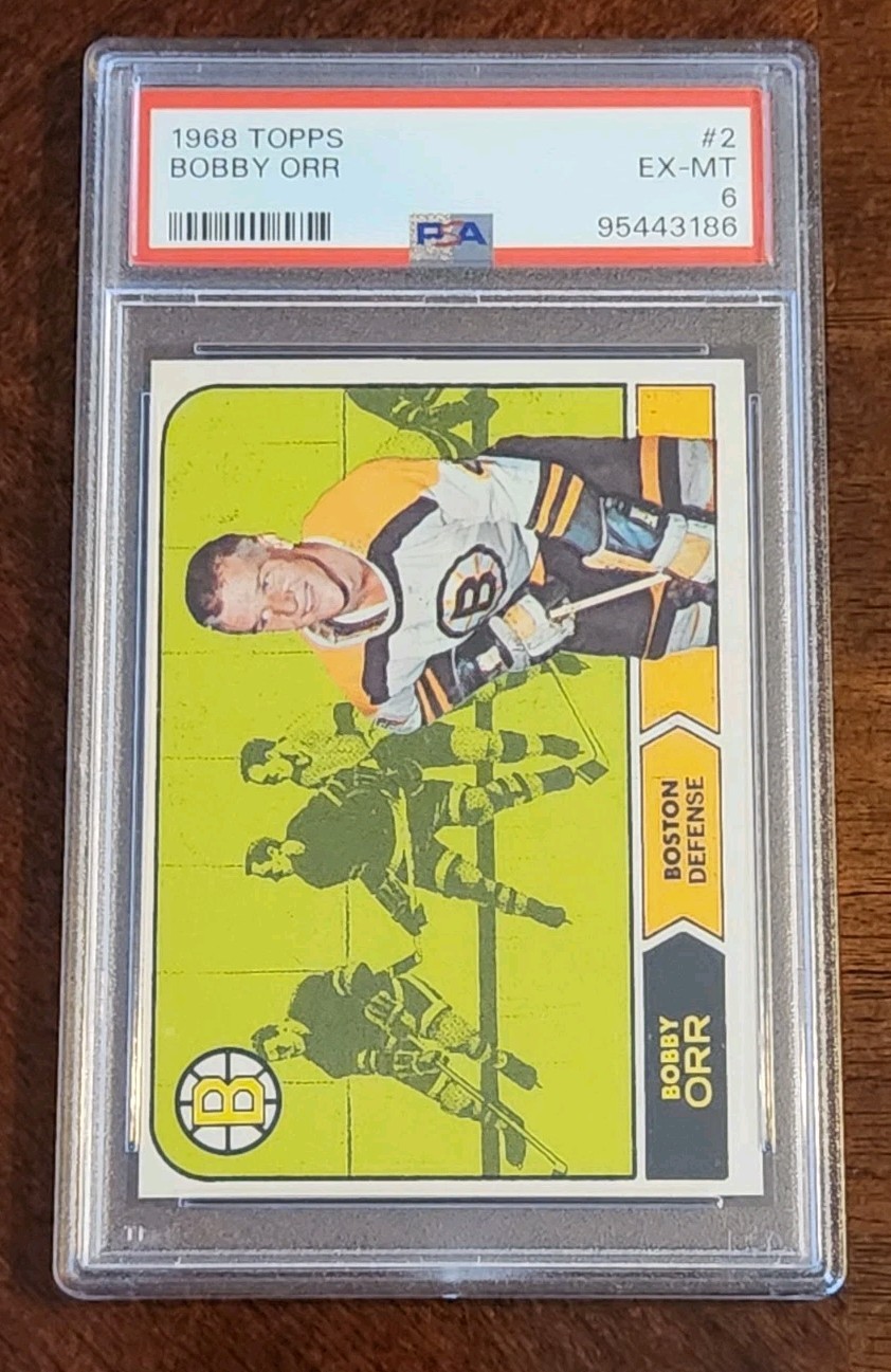 1968-69 Topps Bobby Orr #2 PSA 6 Boston Bruins HOF 