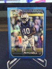 2024 Topps Chrome - Rookies Adonai Mitchell #210 Blue Refractor /150 (RC)