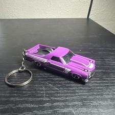 1971 Chevy El Camino Purple Keychain 1:64 Diecast Hot Wheels Matchbox Gift