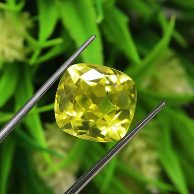 16.20 Ct Natural Ceylon Yellow Sapphire Cushion Cut GIE Certified Loose Gemstone