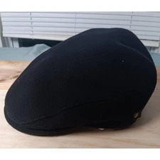 Mucros Mens XL Flat Cap Black Newsboy Ivy Classic Traditional Irish