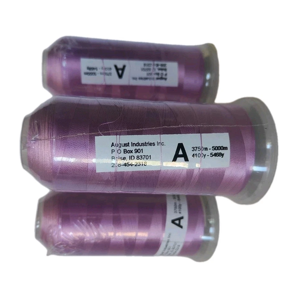3 New Rayon Machine Embroidery Thread 120D 5000M Iced Plum/Orchid Shade Sealed - Image 3 of 4