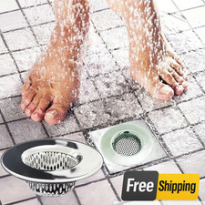 2pcs Bathtub Shower Drain Strainer Hair Catcher Stainless Steel Filter Basket