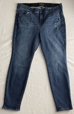 Torrid Bombshell Skinny Jeans Womens 20S Super Soft Dark Wash Stretch Distressed