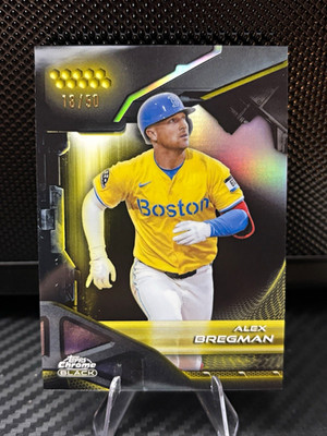Topps 2026 Chrome Black Alex Bregman #12 Red Sox Serial Numbered /50