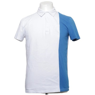 Bikkembergs, Poloshirt, Größe: L, Weiß/Blau, Baumwolle/Elasthan, Sonstiges #Gl6