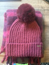 Steve Madden Czapka zimowa i szal Combo Ciemny Purpurowy