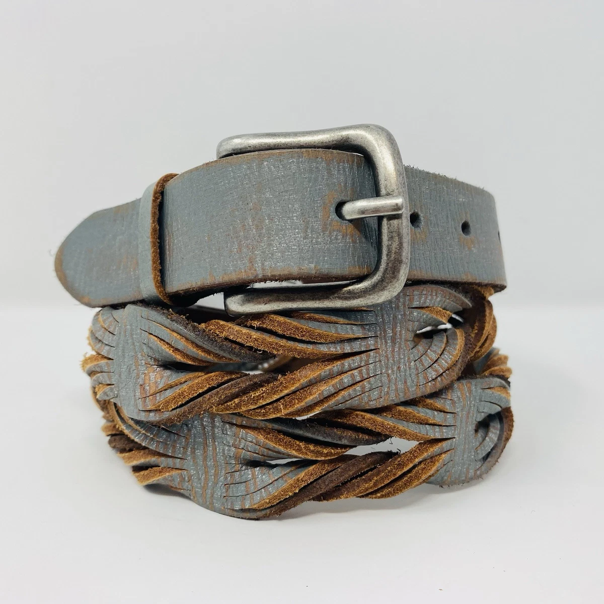 Nine West Vintage America Collection Leather Rope Braided Brown Belt Size Medium il_fullxfull.3851576759_2yji.jpg main image 2