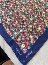 Silk Holland Scarf Tulip Flower Print Garden 29 Inch Square