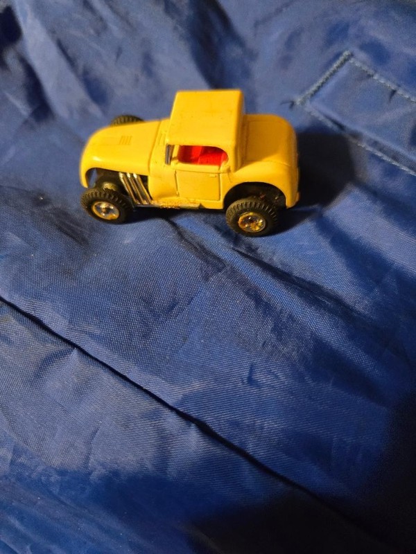 Aurora Vintage Slot Car Yellow Street Rod