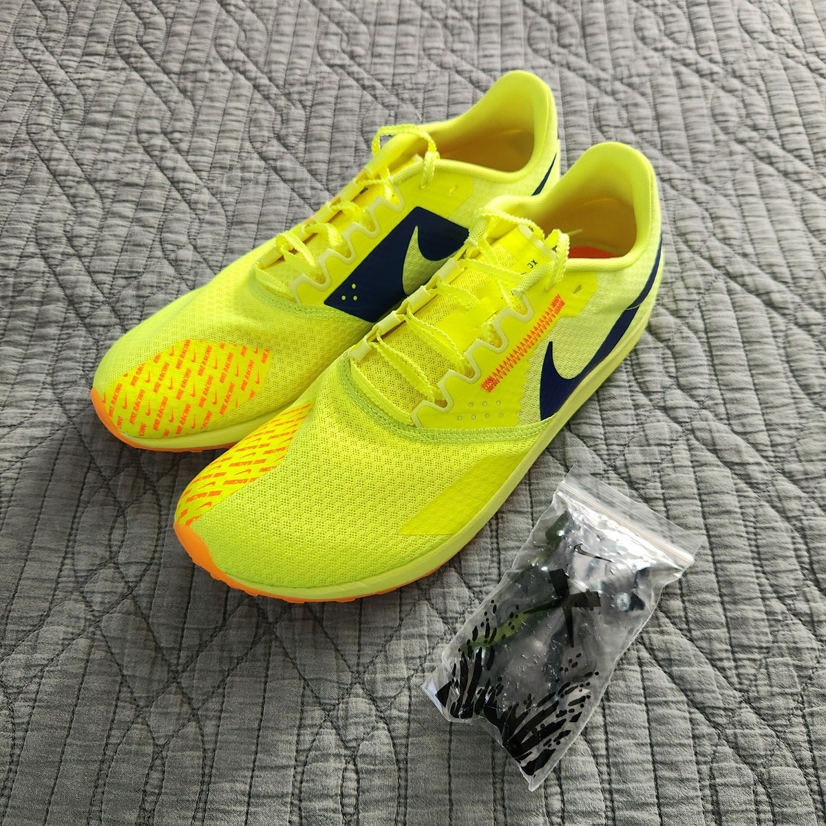 Nike Men\'s 9.5 Rival XC 6 Cross-Country Spikes Volt/Total Orange DX7999-701 NEW‎ dx7999-100-4_1400x.jpg?v=  main image 3