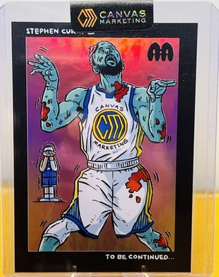 Stephen Curry 2025 Canvas Marketing Artifacts Zombie Celebration