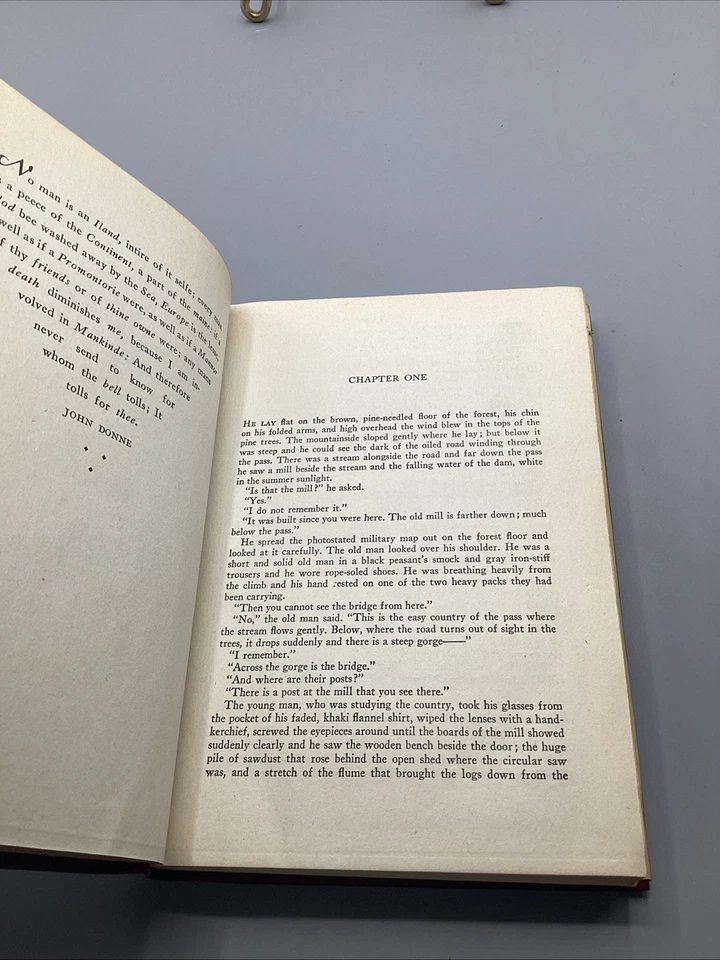 Ernest Hemingway FOR WHOM THE BELL TOLLS 1940 1st Edition Book Club Edition DJ Foto 4 de 4