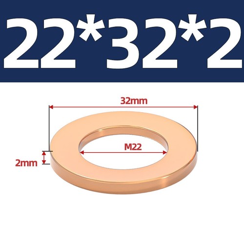 Metric Copper Sealing Washers Flat Gasket Rings Form A DIN 7603 A - M3 - M60 - Picture 117 of 135
