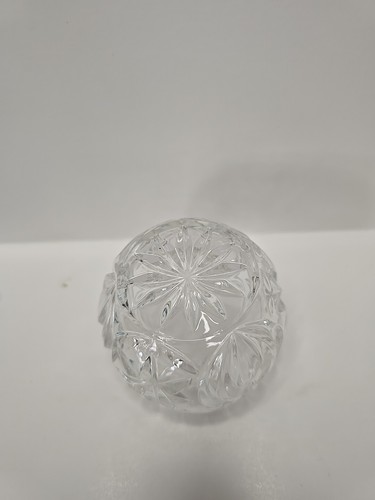 Cut Crystal Small Bowl Pressed Edges Star Burst Pattern - Picture 9 of 17