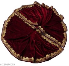 Maroon/Dark Red Velvet Dupatta Indian Traditional Bridal Party And Wedding Wear