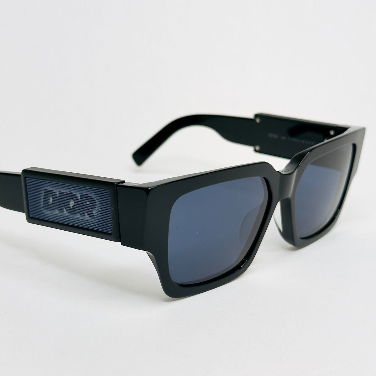 CHRISTIAN DIOR HOLOGRAPHIC CD Logo Black Blue Sunglasses CHRISTIAN DIOR HOLOGRAPHIC CD Logo Black Blue Sunglasses