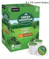 Green Mountain Coffee Roasters Half-Caff , Medium Roast, 96ct. Free Shipping