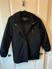  EUC Classic Braetan Faux Fur Lined Parka Black Coat - S - Removeable Hood