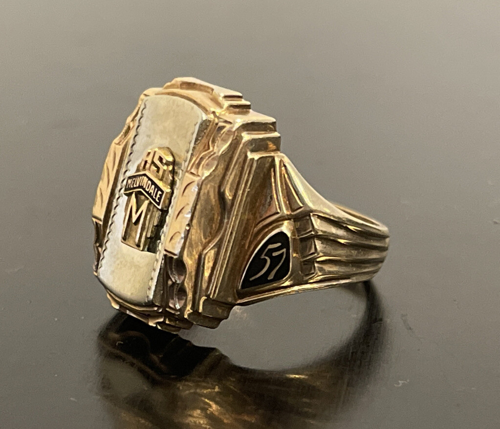 10K Solid Yellow Gold 1957 Graduation Ring Size 11 Weight