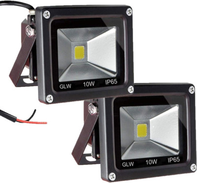 12V AC or DC LED Flood Light,10W Mini IP65 Waterproof Outdoor Light, (2 Pack)