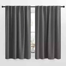 NICETOWN Blackout Curtain Panel for Living Room - Grey Color 52x63 Inch,