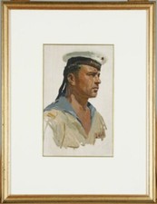 Matrose der Roten Flotte. Gemälde von Pjotr Tarasivitch Maltsev (1907-1993)