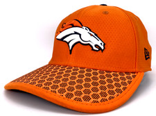 Denver Broncos NFL Hat Cap New Era 39THIRTY Flex Small Medium Orange Fitted CO