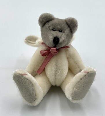Boyds Bears T.J. Wuzzies Gray Bear Tilly Dressed Bunny Rabbit Tags