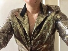 TAHARI NWOT Blazer Two-tone Sequined Soraya Jacket Blazer Size US 12