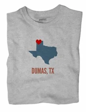 Dumas Texas TX T-Shirt HEART