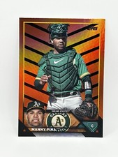 2023 Topps Update Orange Black Parallel #US22 Manny Pina Oakland Athletics