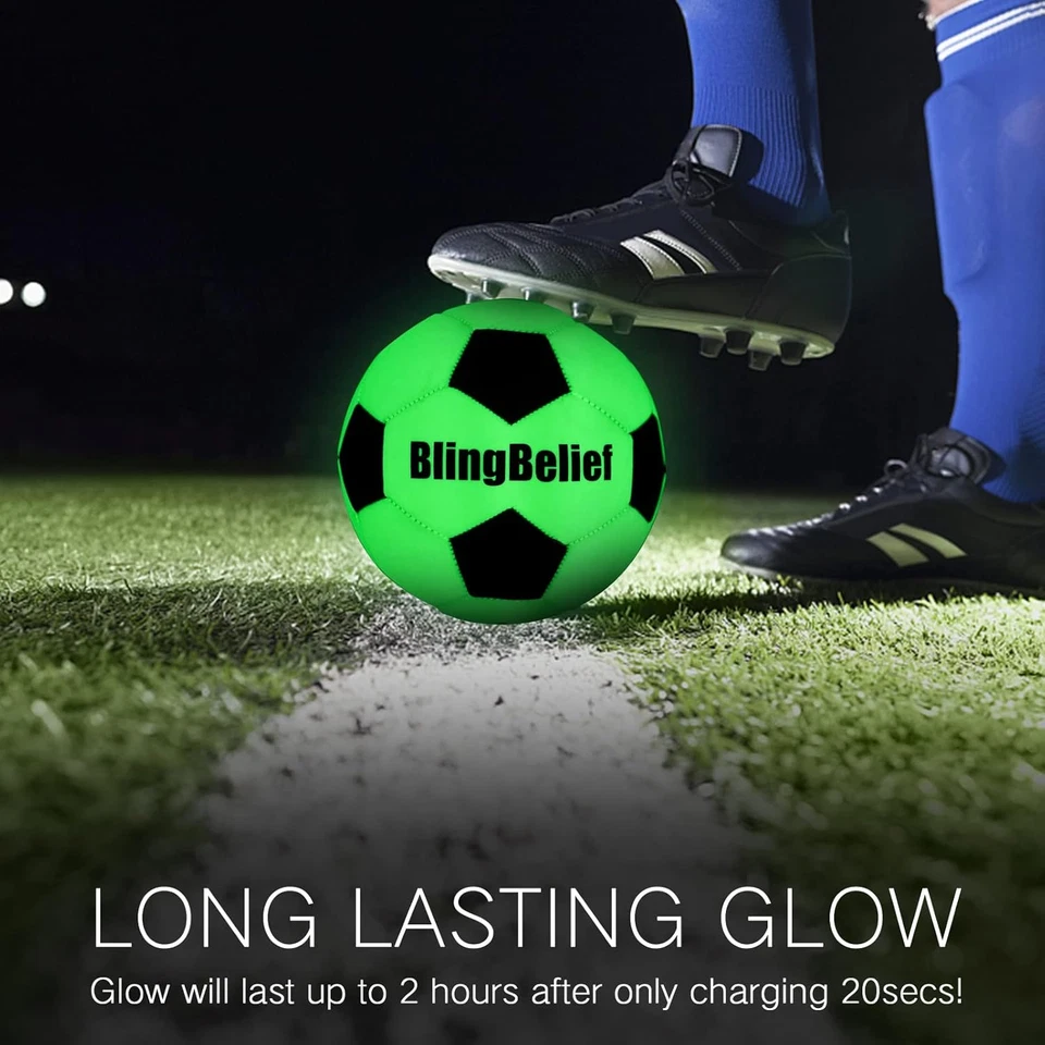 Béisbol súper brillante que brilla en la oscuridad, pelota de fútbol, ​​voleibol, fútbol, ​​ilumina Foto 4 de 4
