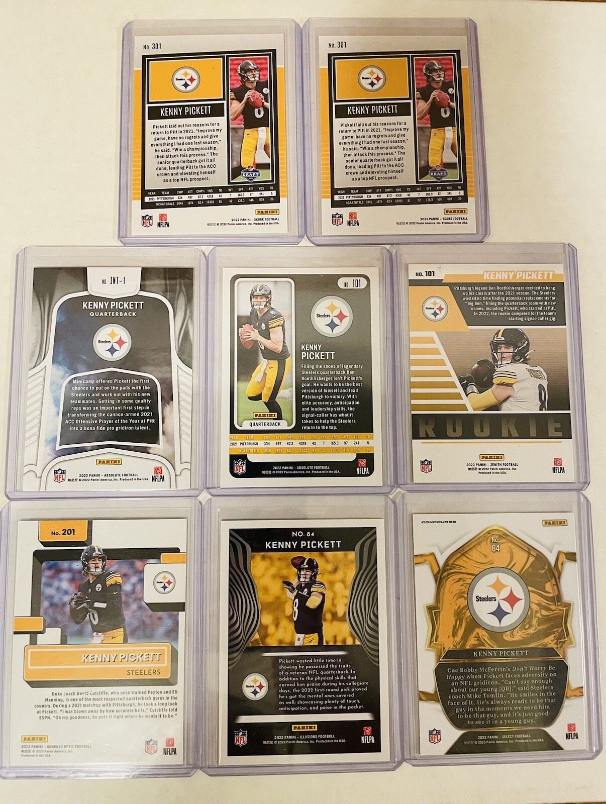 Kenny Pickett Rookie Lot! Absolute, Score, Zenith, Donruss Optic