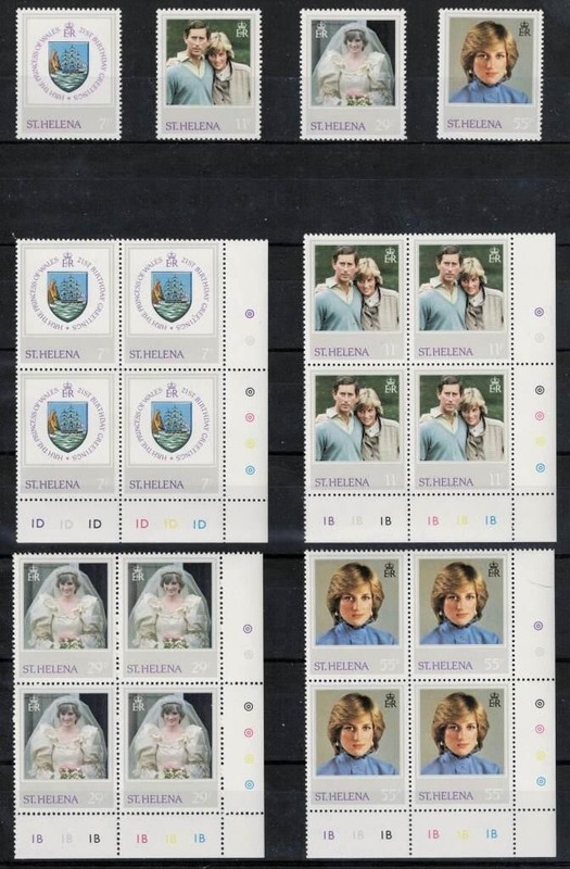 St. Helena, 1982, Princess Diana 21st Birthday, Singles & Blocks/4, MNH