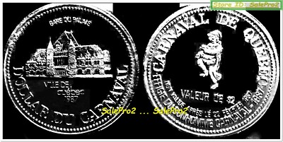 CANADA 1987 CANADIAN CARNAVAL QUEBEC BONHOMME VILLE DE QUEBEC $2 DOLLAR COIN UNC