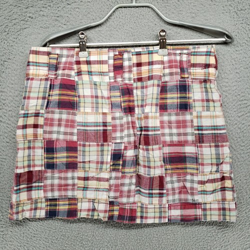 J. Crew Madras Heritage Tartan Plaid Button Down Mini Skirt Academia Retro 6 - Picture 9 of 12