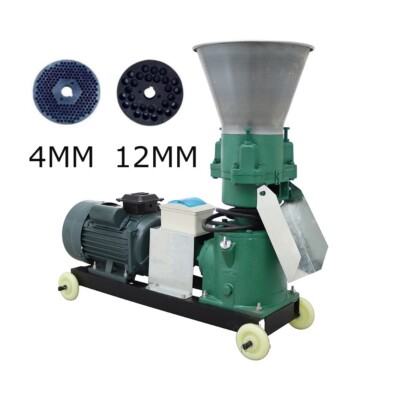 4MM 12MM Feed Pellet Mill Machine 220V Granulator with 6.12HP Powerful Motor