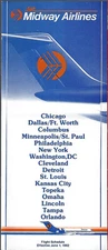 Midway Airlines system timetable 6/1/82 [6105] Buy 4+ save 25%
