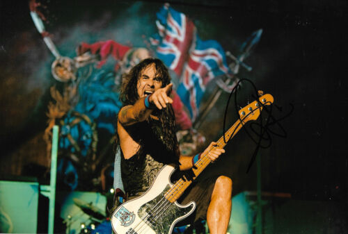 Steve Harris ""Iron Maiden"" signiert 8x12 Zoll Foto Autogramm - Bild 1 von 1