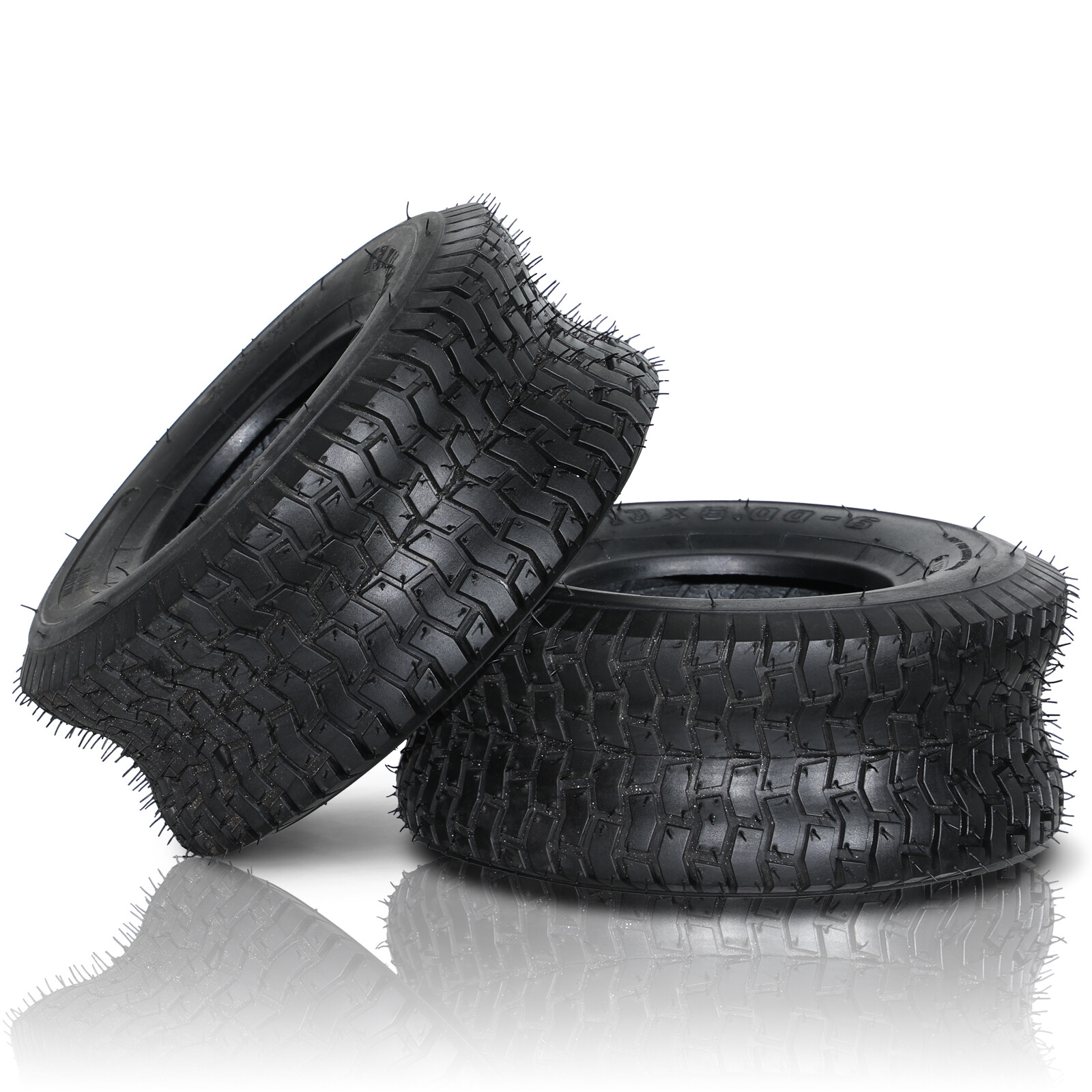 Set of 2 13x5.00-6 Lawn Mower Tractor Turf Tires 4PR Max Load: 295Lbs