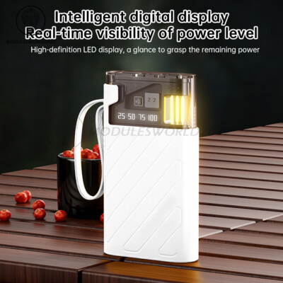 3X18650 Battery Box DIY Mobile Power Bank Case Fast Charging with  Cable