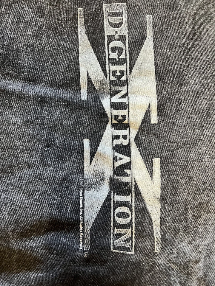 Chaqueta Denim Negra WWE/WWF Vintage 1998 Degeneration X Talla Grande Foto 4 de 4