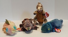 Ty Beanie Babies Lizards Plush Lot of 4 Rainbow Iggy Bali & Toothy with Tags 