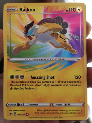 Raikou Amazing Rare Pokemon Card Vivid Voltage 050 185 Mint Guarantee Psa 10 Ebay