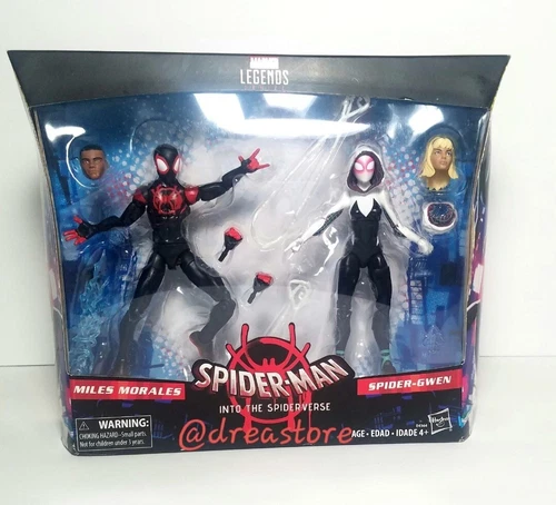 Marvel Legends Spider-Man Miles Morales Spider-Gwen paquete de 2 en el Spiderverso 