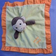 Garanimals Lovey My Best Friend Monkey Yellow Orange Security Blanket Rattles